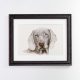 Weimaraner Print Framed black