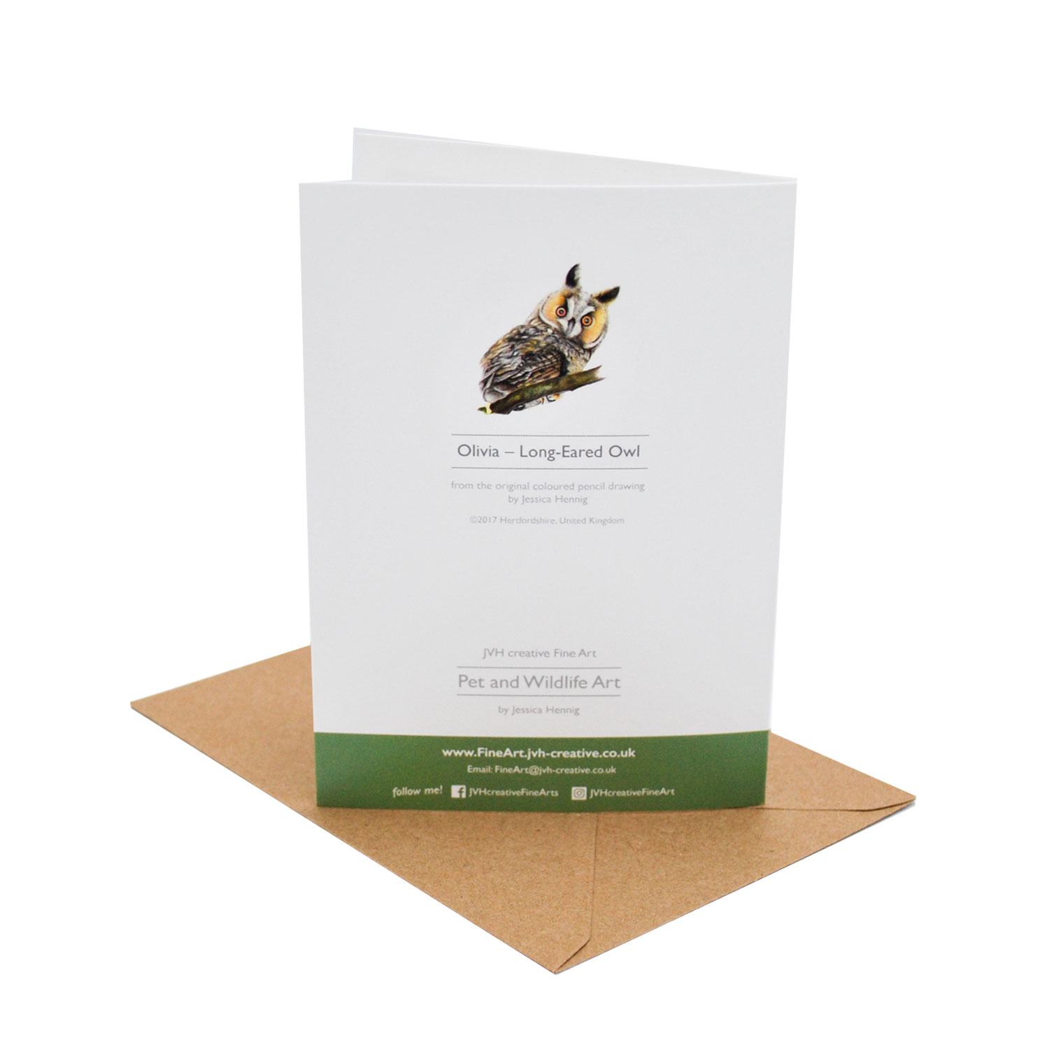 Owl Birthday Card back