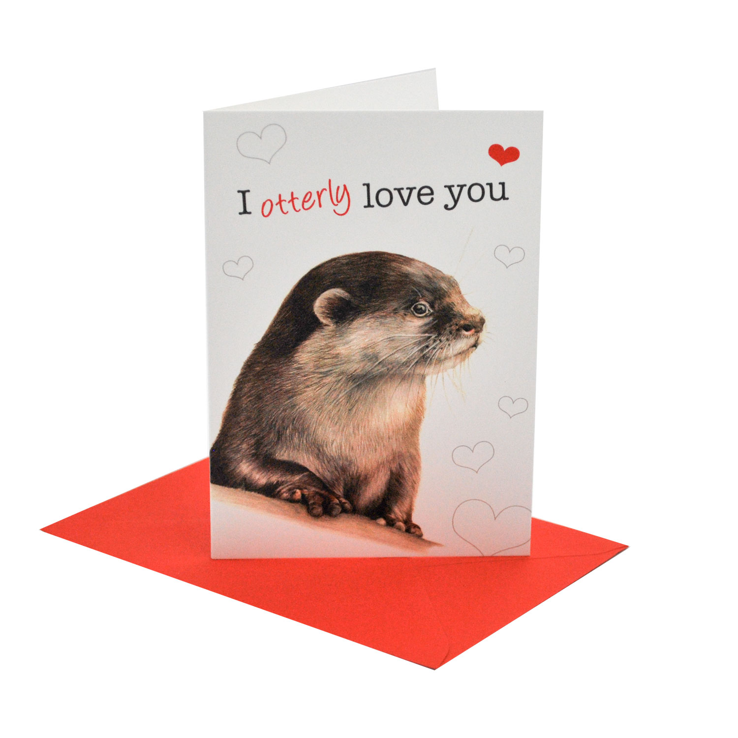 Otter Valentine S Card Jvh Creative Fine Art Coloured Pencil Art