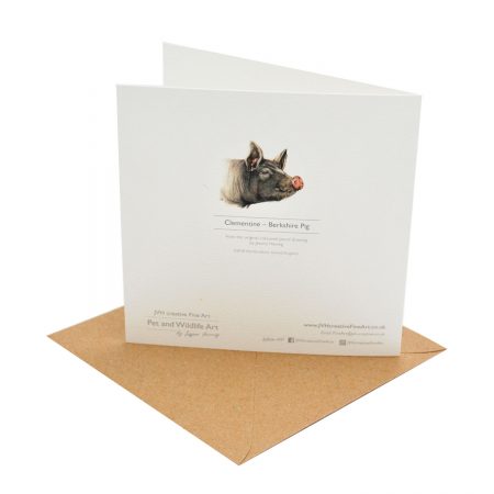 Berkshire Pig Greeting Card