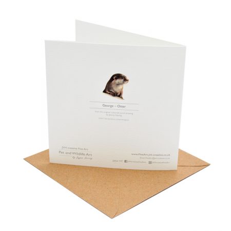 Otter Greeting Card Back