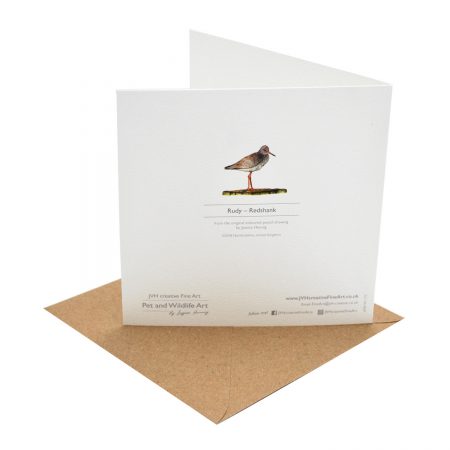 Redshank Greeting Card back