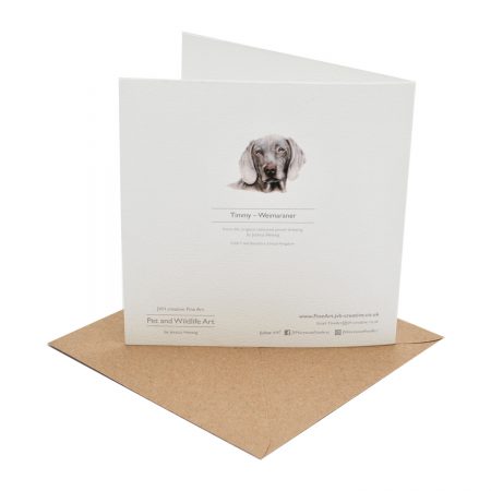 Weimaraner Greeting Card back