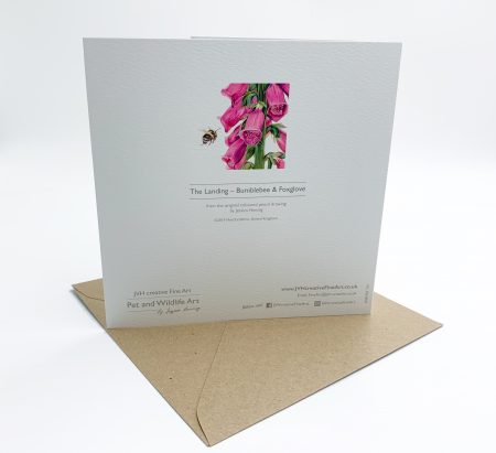 Bumblebee and Foxglove, Greeting Card – The Landing - Image 3