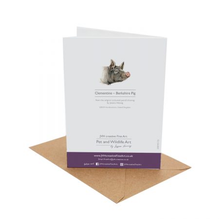 Good Luck, Pig Card – Rare Breed Berkshire Pig - Image 2
