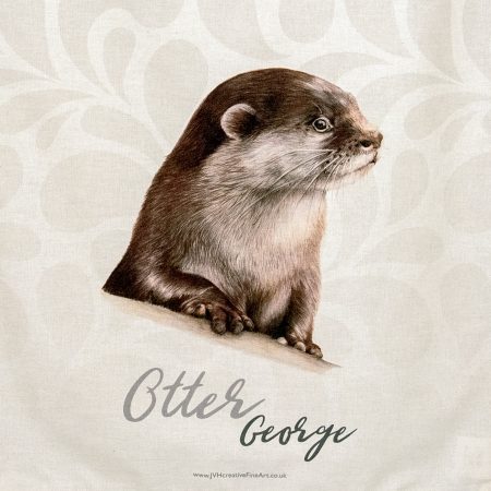 Otter Tea Towel Close Up