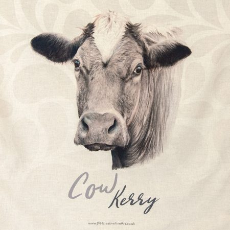 Cow Tea Towel Close Up