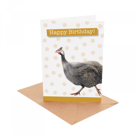 Guinea Fowl Birthday Card