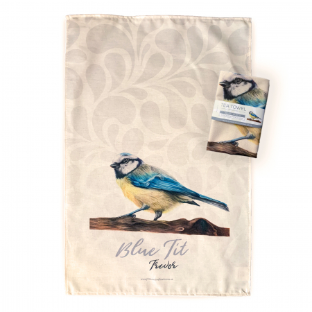 Blue Tit – Tea Towel - Image 3