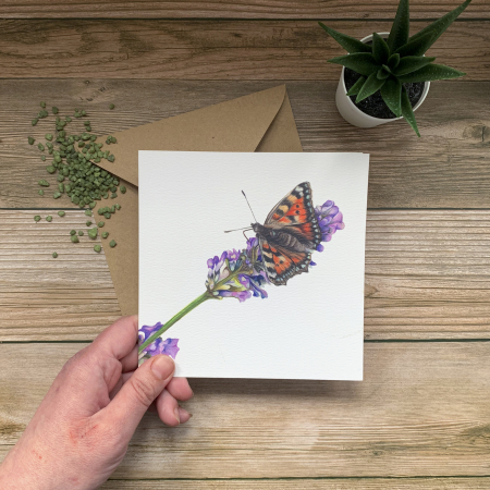 Lavender and Butterfly Card