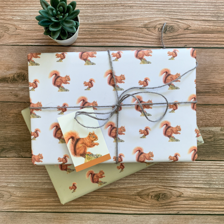 Red Squirrel, Wrapping Paper - Image 2