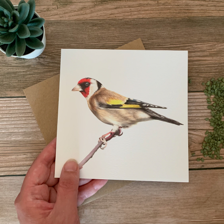 Goldfinch Bird Art Card