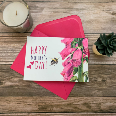 Bumblebee and Foxglove – Mother's Day Card - Image 3
