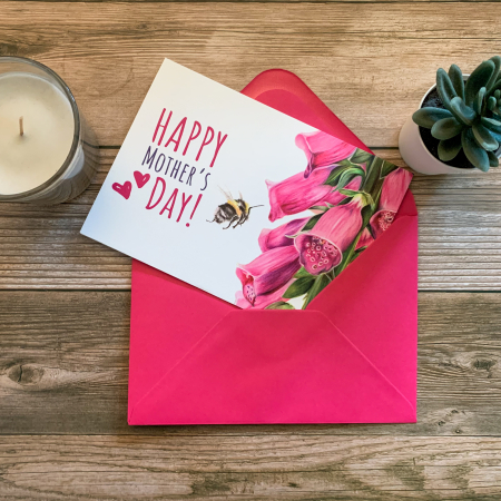 Bumblebee and Foxglove – Mother's Day Card - Image 2