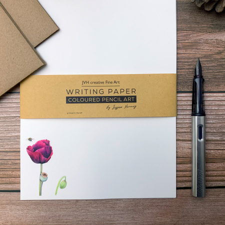 Floral, Poppy Bee – Writing Paper Set - Image 5