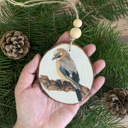 Jay Bird – Wooden Ornament Decoration - Image 3