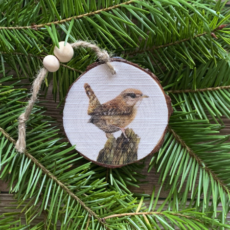 Wren, Bird – Wooden Ornament Decoration - Image 3