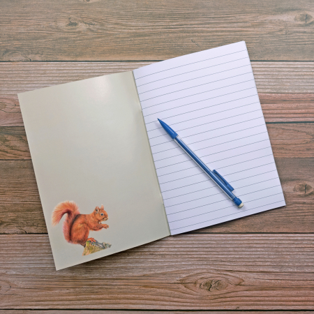 Red Squirrel Notebook – A5, lined inside pages - Image 3
