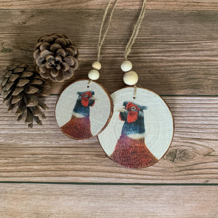 Pheasant Game Bird – Wooden Ornament Decoration - Image 3