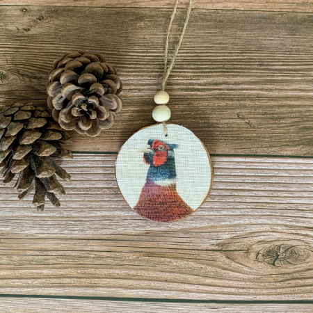 Pheasant Game Bird – Wooden Ornament Decoration - Image 4