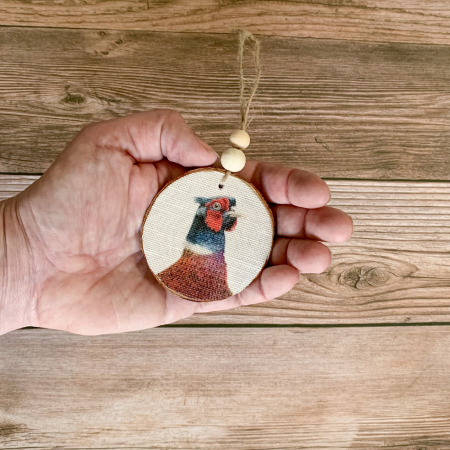 Pheasant Game Bird – Wooden Ornament Decoration - Image 5
