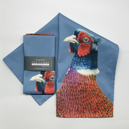 Pheasant, cotton Tea Towel –  Phil - Image 4