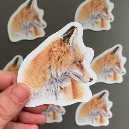 Fox – Vinyl Animal Sticker - Image 4