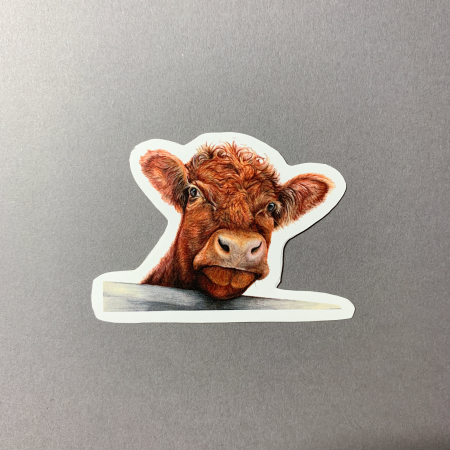 Cow – Glossy, Paper Animal Sticker - Image 5