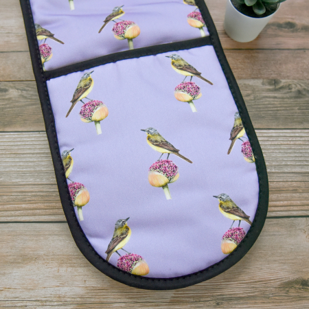 Double Oven Glove – Yellow Wagtail on Allium, Yannis - Image 3