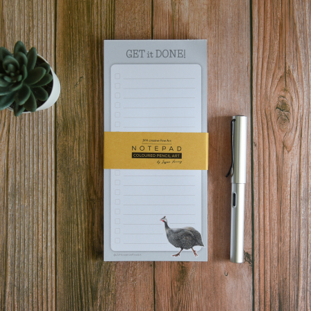Guinea Fowl, Animal Note Pad – Slim line, DL – 50 tear off pages - Image 3