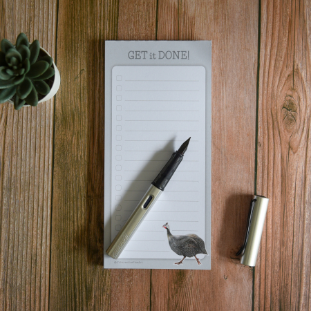 Guinea Fowl, Animal Note Pad – Slim line, DL – 50 tear off pages - Image 4