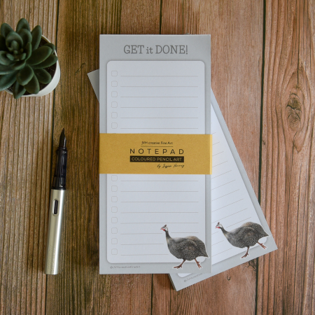 Guinea Fowl, Animal Note Pad – Slim line, DL – 50 tear off pages - Image 5