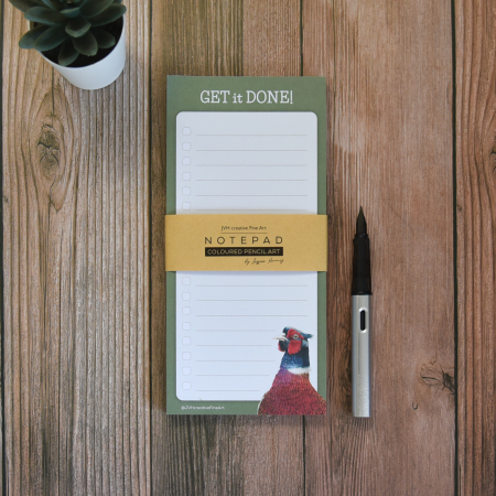 Pheasant, Wildlife Animal Note Pad – Slim line, DL – 50 tear off pages - Image 3