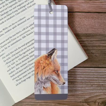 Fox Bookmark in an open book