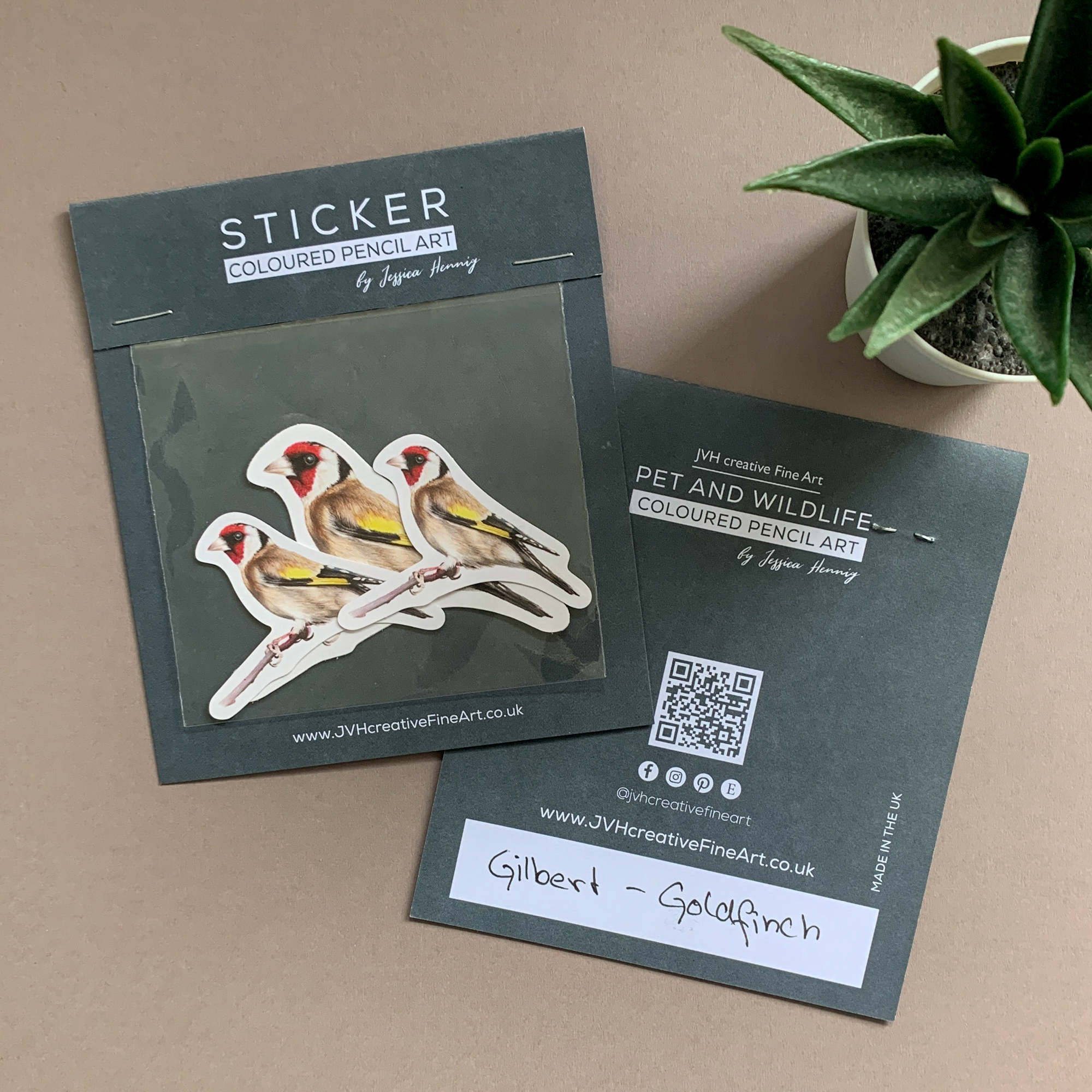Goldfinch Bird – Vinyl Sticker Pack - Image 3