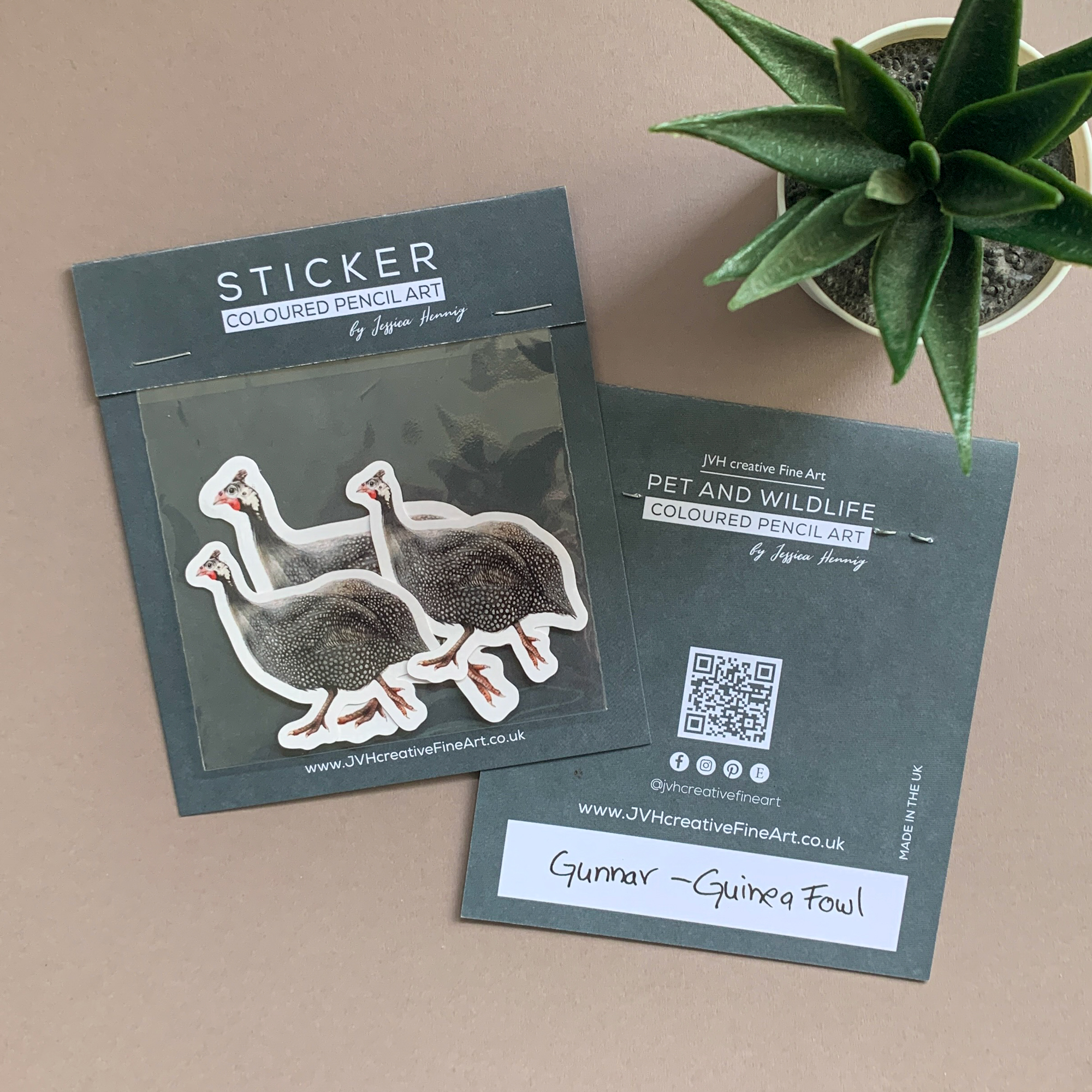 Guinea Fowl – Vinyl Sticker Pack - Image 4