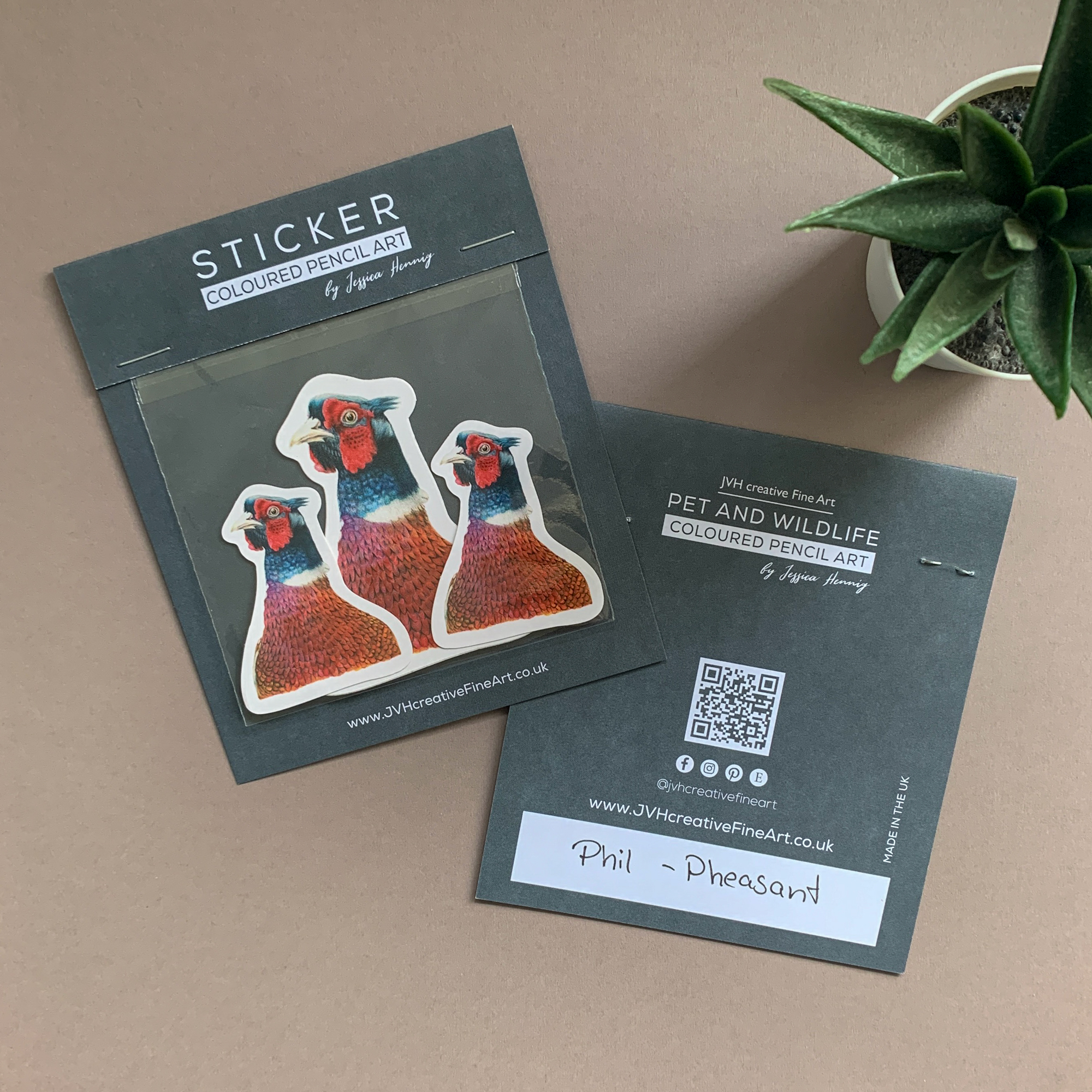Pheasant Bird – Vinyl Sticker Pack - Image 3