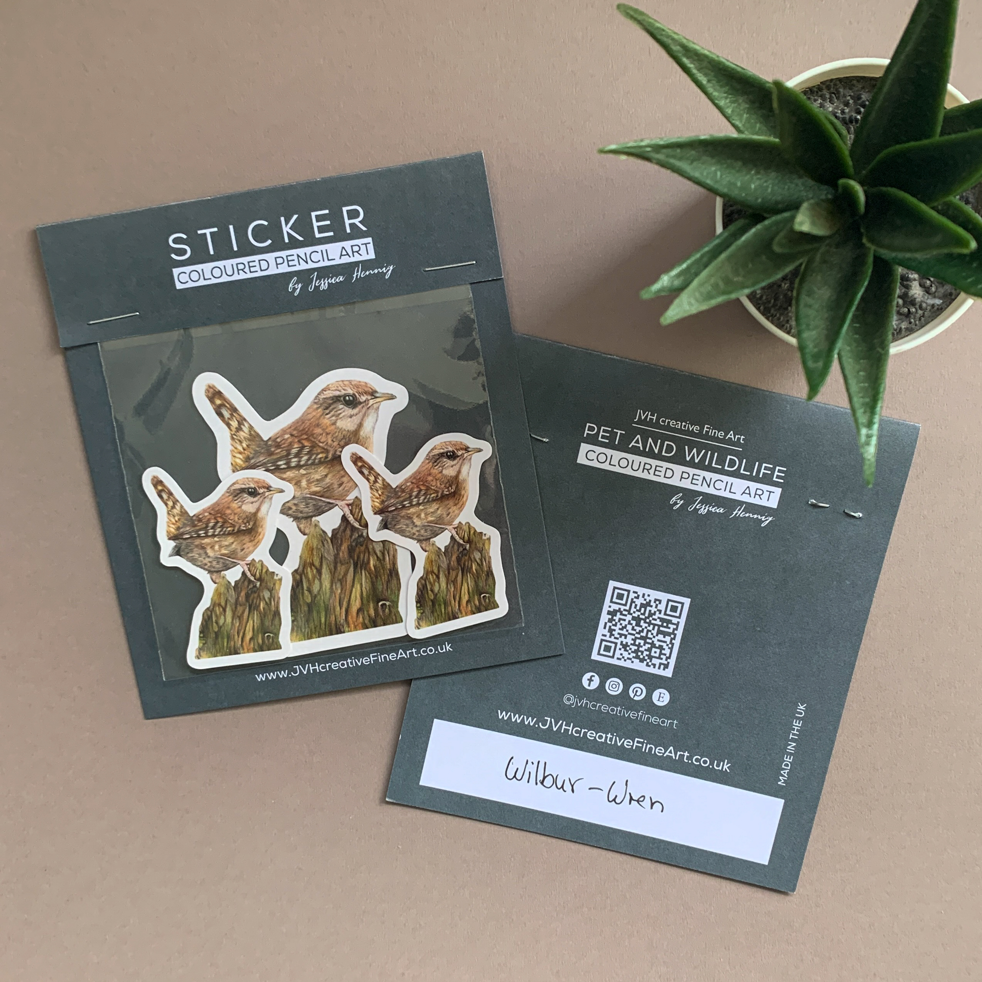 Wren Bird – Vinyl Sticker Pack - Image 6