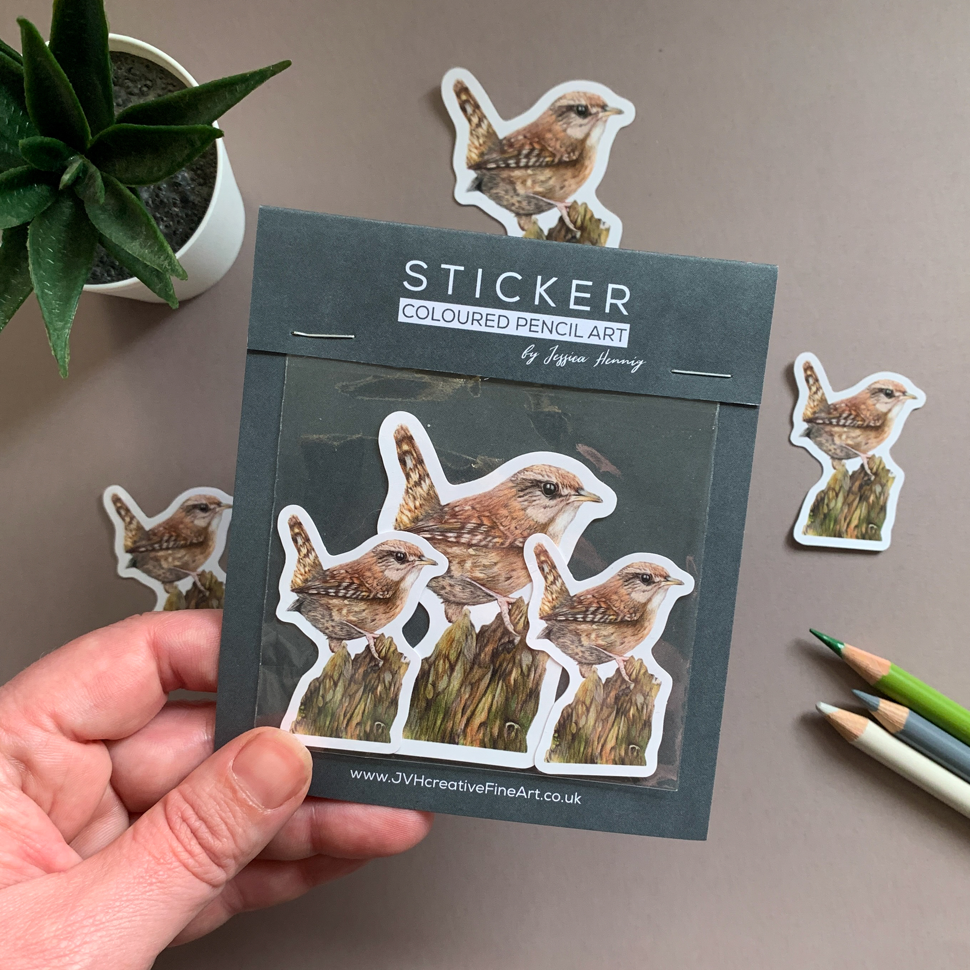 Wren Bird – Vinyl Sticker Pack